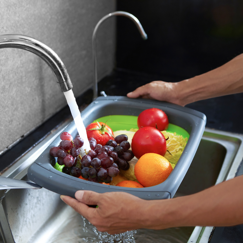 Adjustable Sink Strainer Basket | Blue Spatula